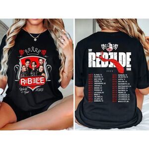 Rebelde Soy Rebelde Tour 2023 2 Sided Latin Pop Fan T-Shirt